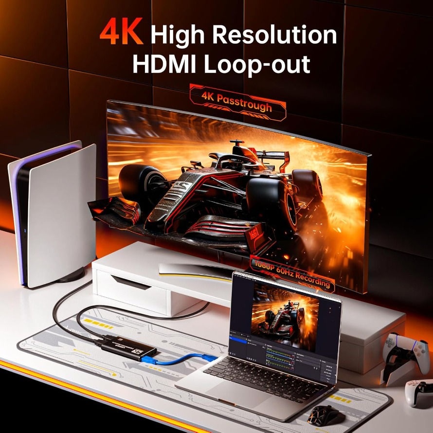 Miniatura: USB 3.0 Video Capture Card 4K 1080P 60fps HDMI-compatible Loop-Out Gaming Live S