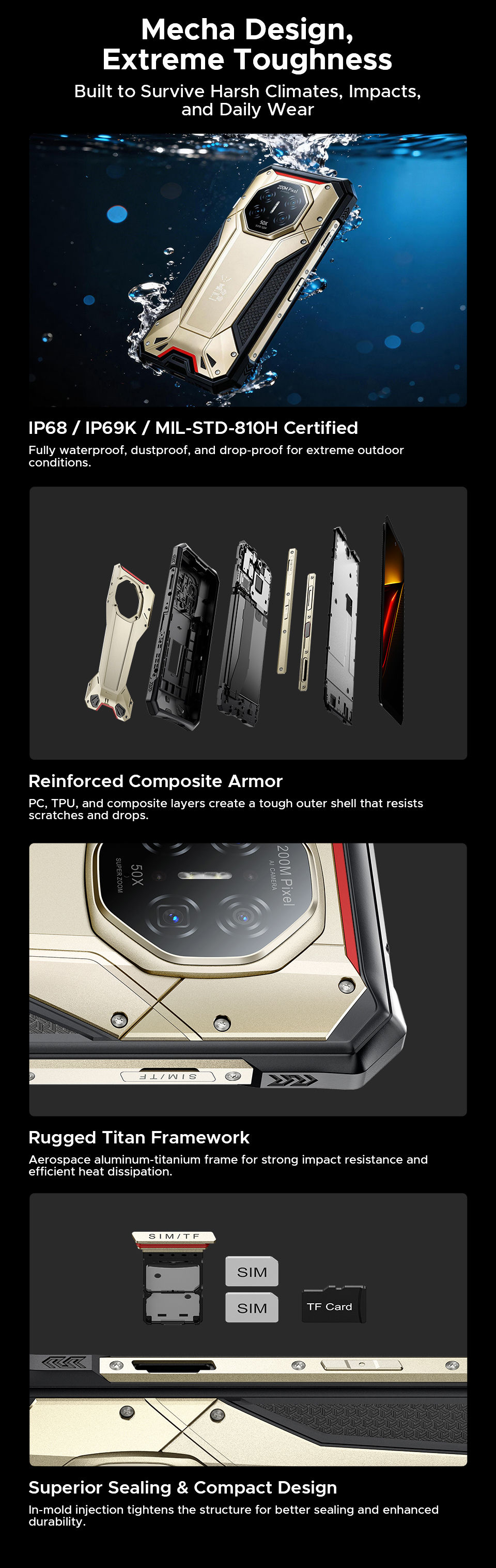 Miniatura: DOOGEE S300 Plus 5G Rugged Phone Dimensity 8300 12GB 1TB 11000mAh 120W 6.78'' Sc