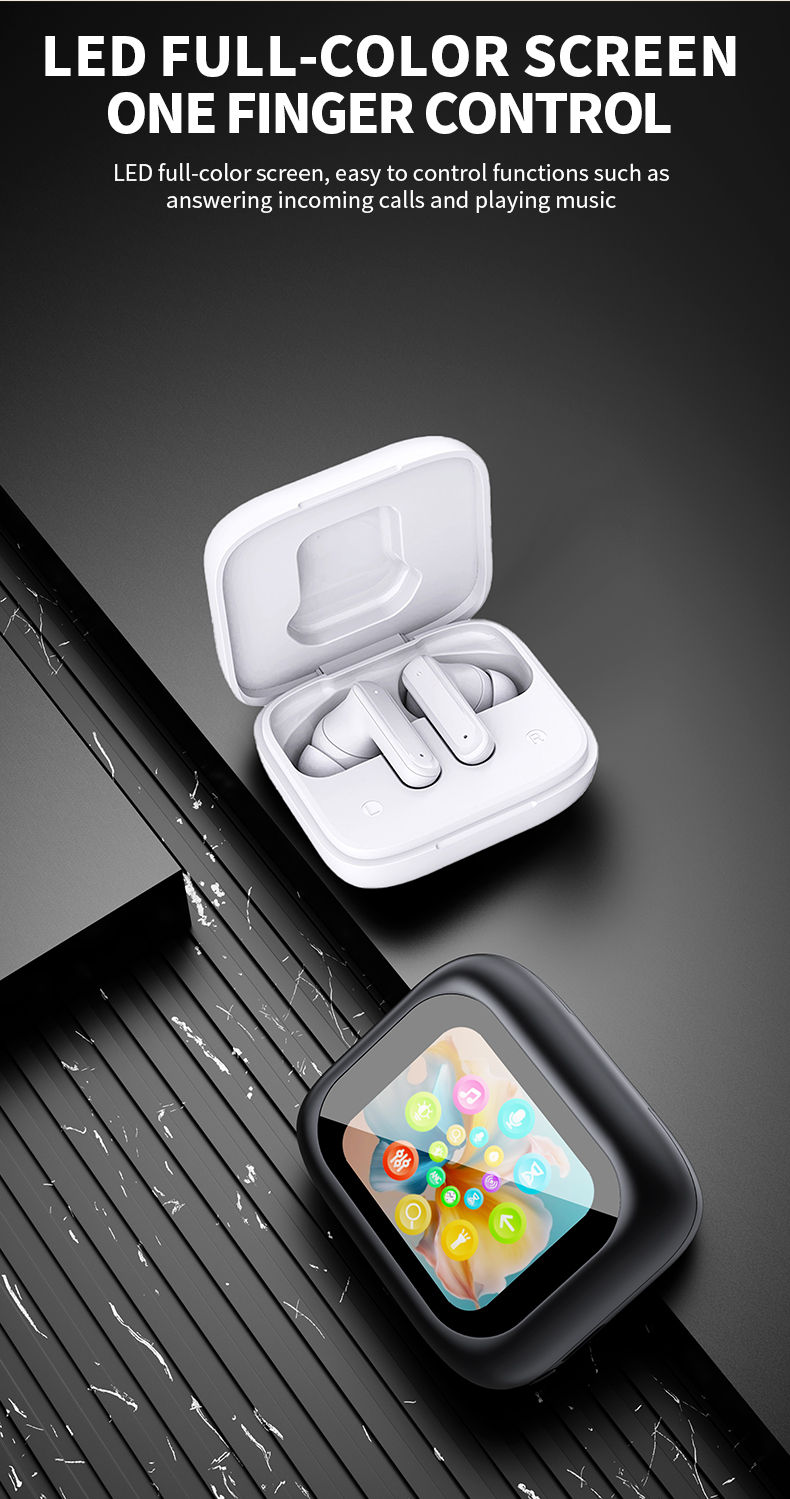 Miniatura: Wireless Earbuds E18 Pro Bluetooth5.4 Headphones LED Touch Screen TWS In Ear Ear