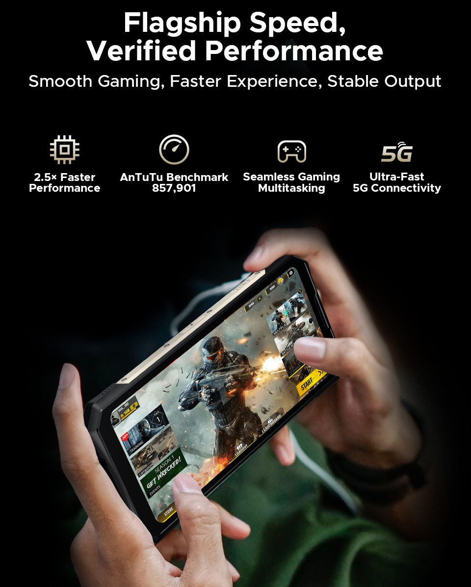 Miniatura: DOOGEE S300 Plus 5G Rugged Phone Dimensity 8300 12GB 1TB 11000mAh 120W 6.78'' Sc