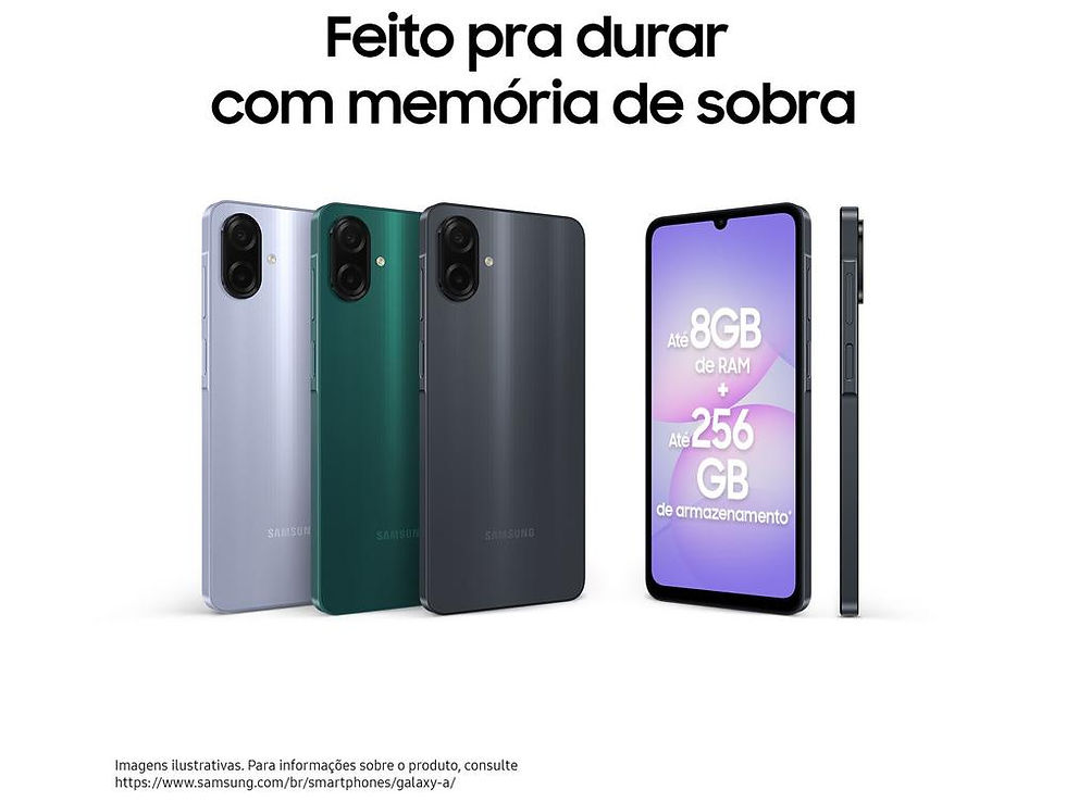 Miniatura: Samsung A07 Smartphone 128GB Black 4GB RAM 6.7" Display Camera Dual + 8MP Selfie