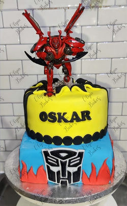 Transformers 2 tier cake