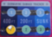 Submarine Damage Tracker from the board game THEY COME UNSEEN