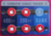 Submarine Damage Tracker from the board game THEY COME UNSEEN