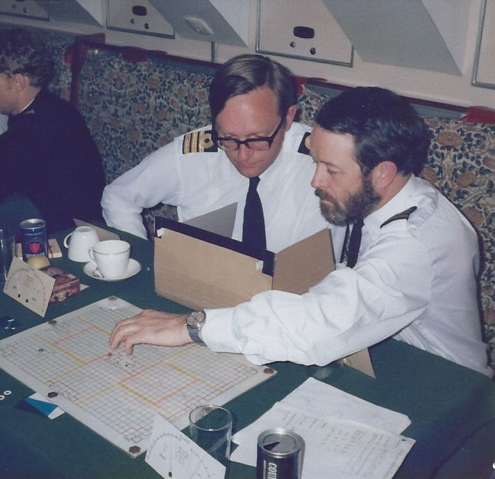 THEY COME UNSEEN being playtested at sea in the Royal Navy submarine HMS SOVEREIGN (SSN) in 1978
