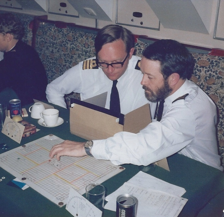THEY COME UNSEEN being playtested at sea in the Royal Navy submarine HMS SOVEREIGN (SSN) in 1978