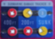 Submarine Damage Tracker from the board game THEY COME UNSEEN