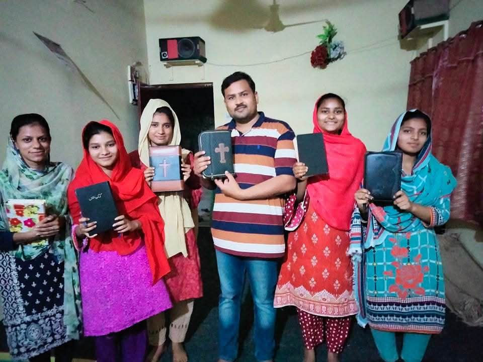 Pastor Naveed Nathaniel of the Jehovah Saints Church in Khanewal, Punjab, Pakistan