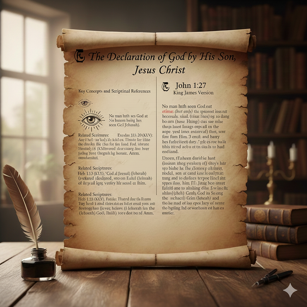 📜 NO MAN Has SEEN GOD