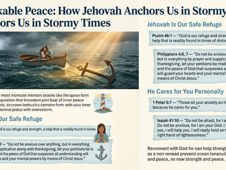 In a world that often feels chaotic and unpredictable, finding genuine inner peace can seem like an uphill battle. We carry the weight of busy schedules, family responsibilities, and unexpected life challenges. Yet, true tranquility isn't found in the absence of trouble—it’s found in the presence of Jehovah God, our ultimate source of security.