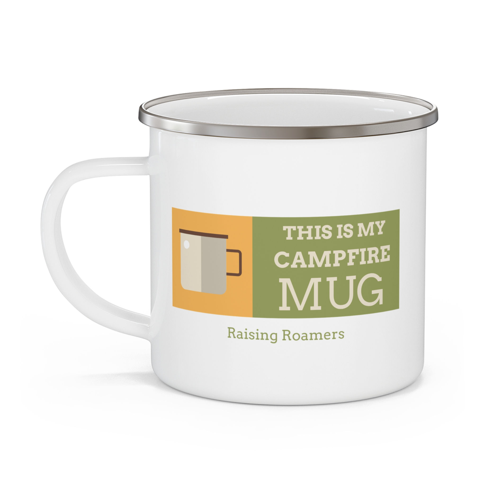 "This is my Campfire Mug" 12 oz Enamel Camping Mug | Indoor/Outdoor Mug