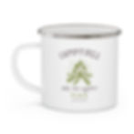 "Campfires are my Happy Place" 12 oz Enamel Camping Mug | Indoor/Outdoor Mug