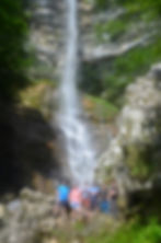 Wodospad Preafessa na podejściu do Via Ferrata Gerardo Sega Monte Baldo