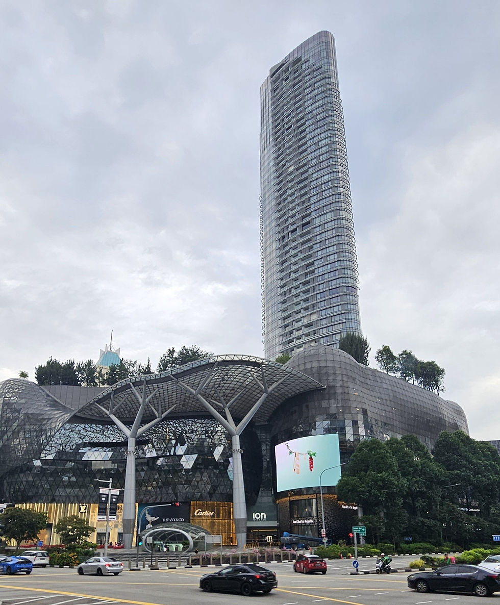 ION Orchard, jedno z najbardziej znanych i najbardziej luksusowych centrów handlowych w Singapurze, również położone przy Orchard Road