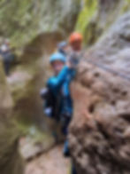 Wąwóz kanion Via Ferrata Rio Sallagoni Jezioro Garda trudność C
