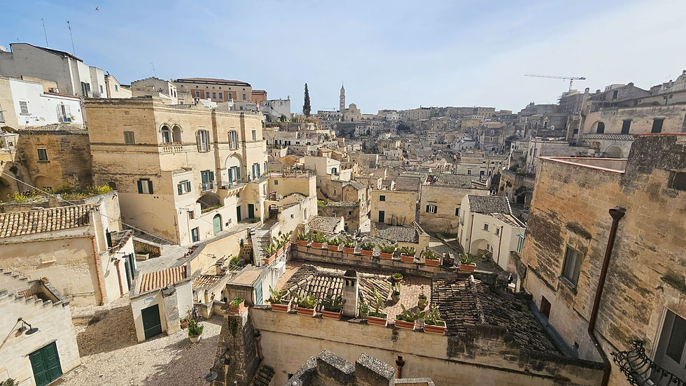 Punkt widokowy na Matera Sasso Barisano