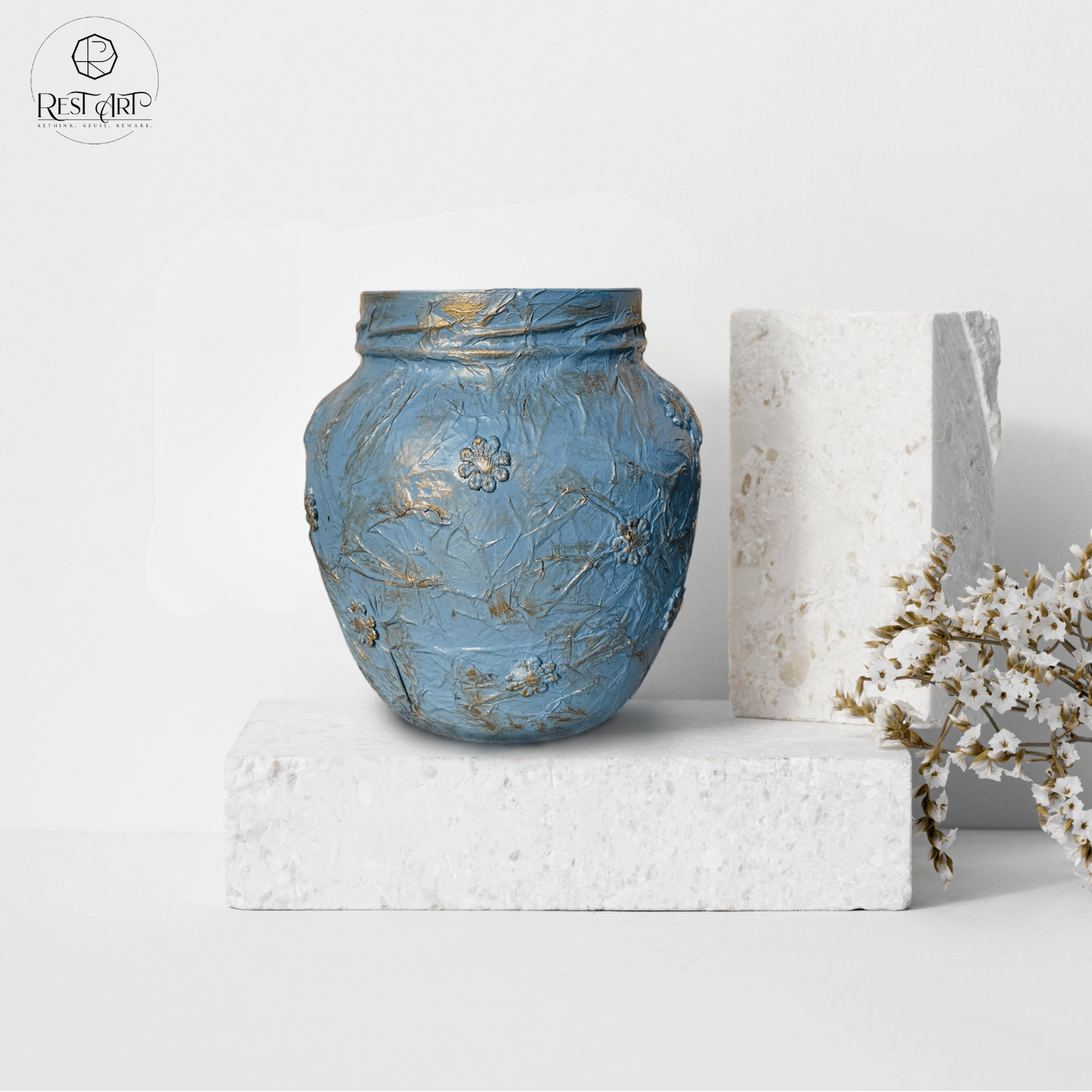 Vază decorativă albastră