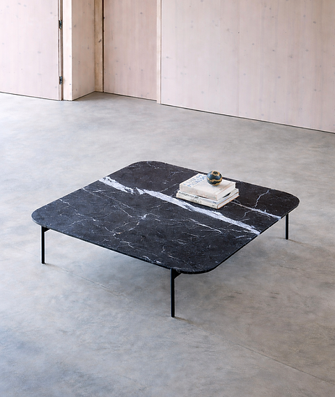 Carter coffee table with black frame and marble top by DARE