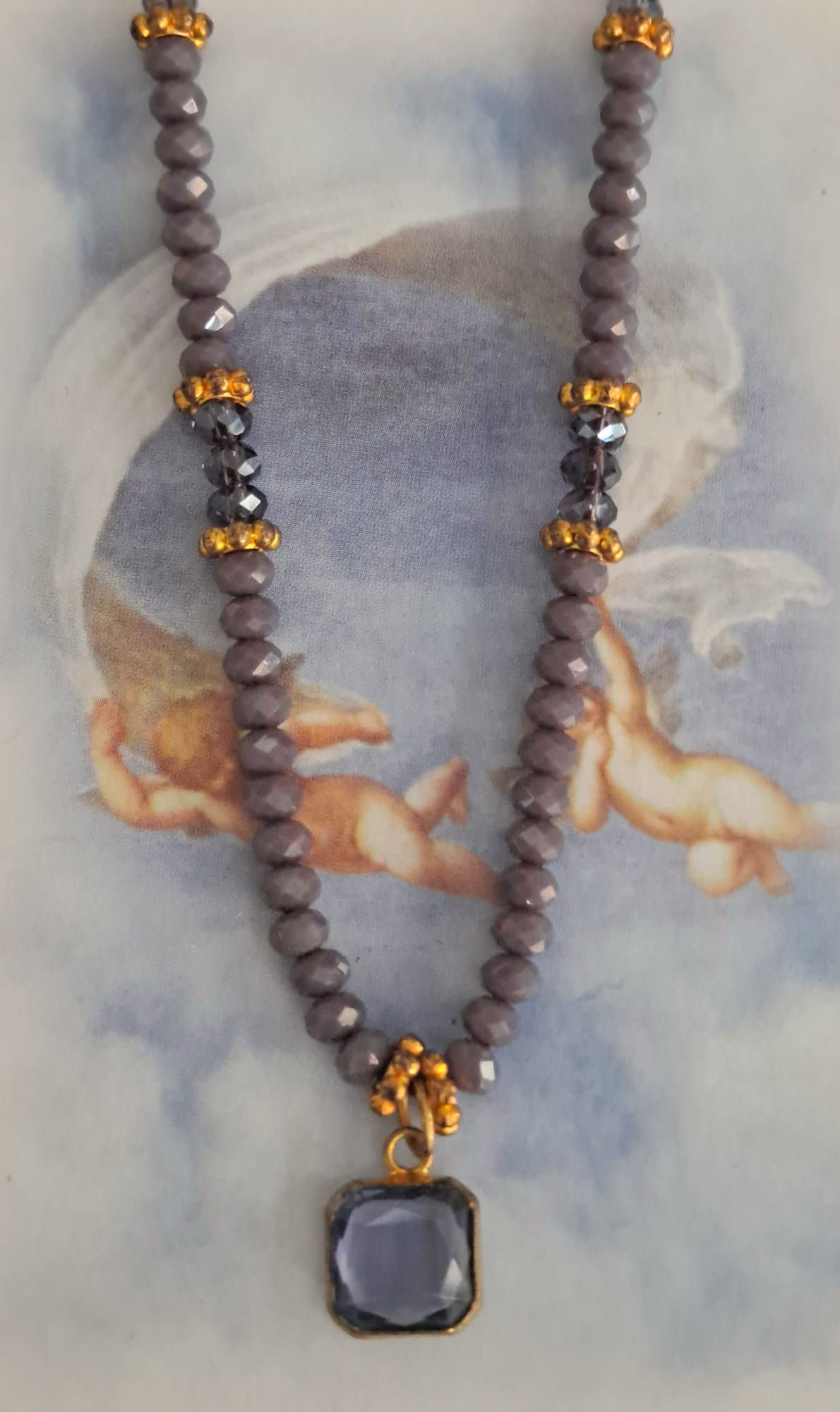 Colgante Diamante color Gris