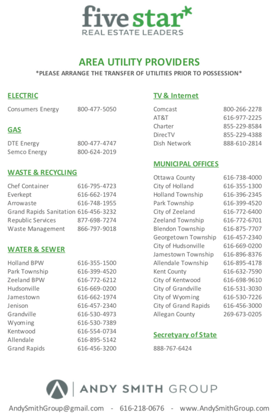 Utility Providers
