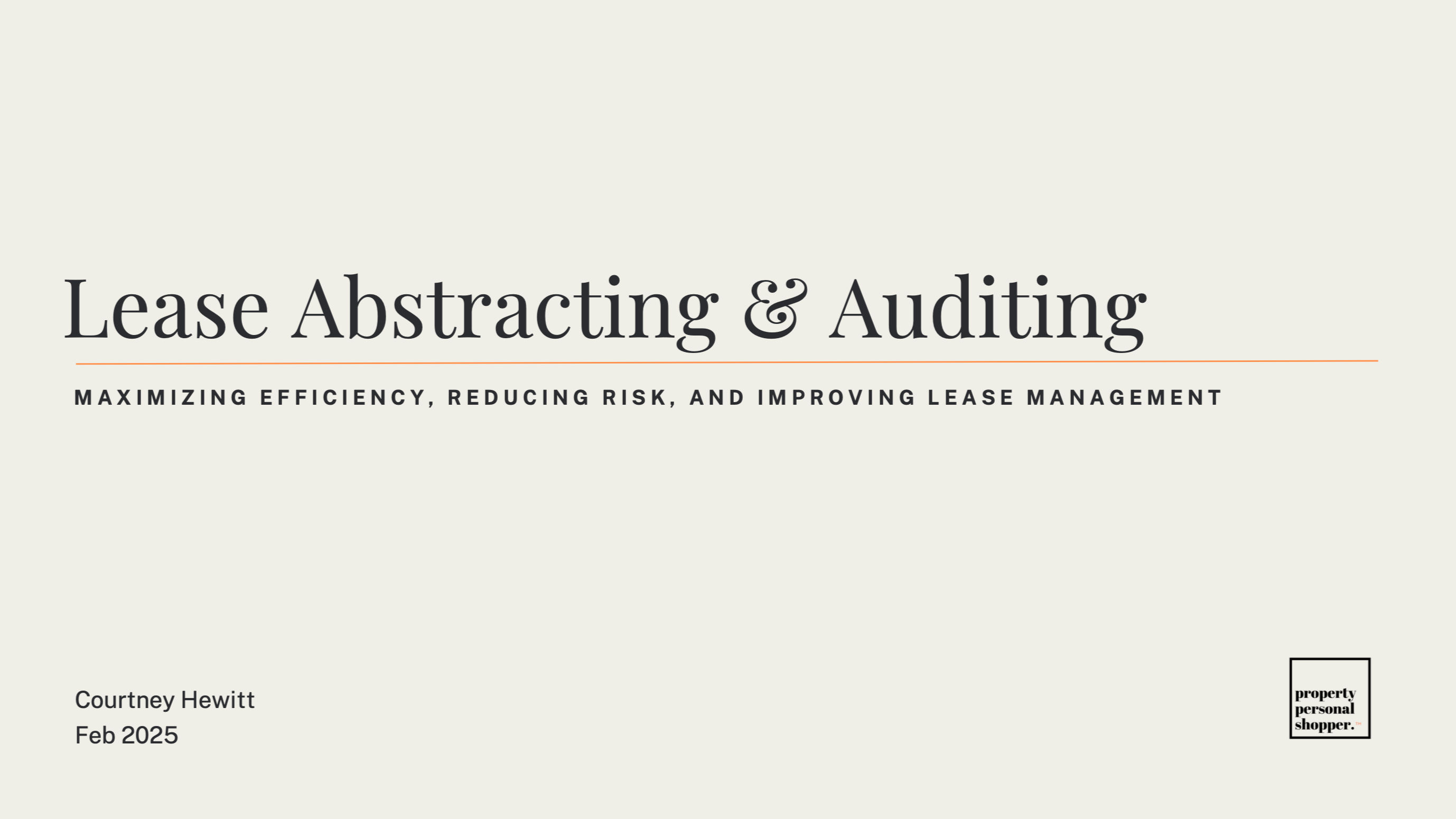 Mini Lesson: Importance of Lease Abstracts & Audits