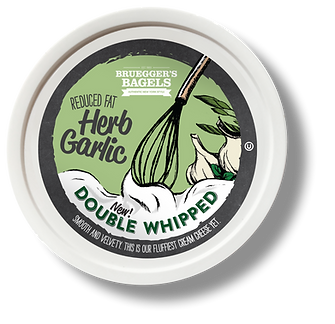 Bruegger's Bagels Herb Garlic Cream Cheese Lid
