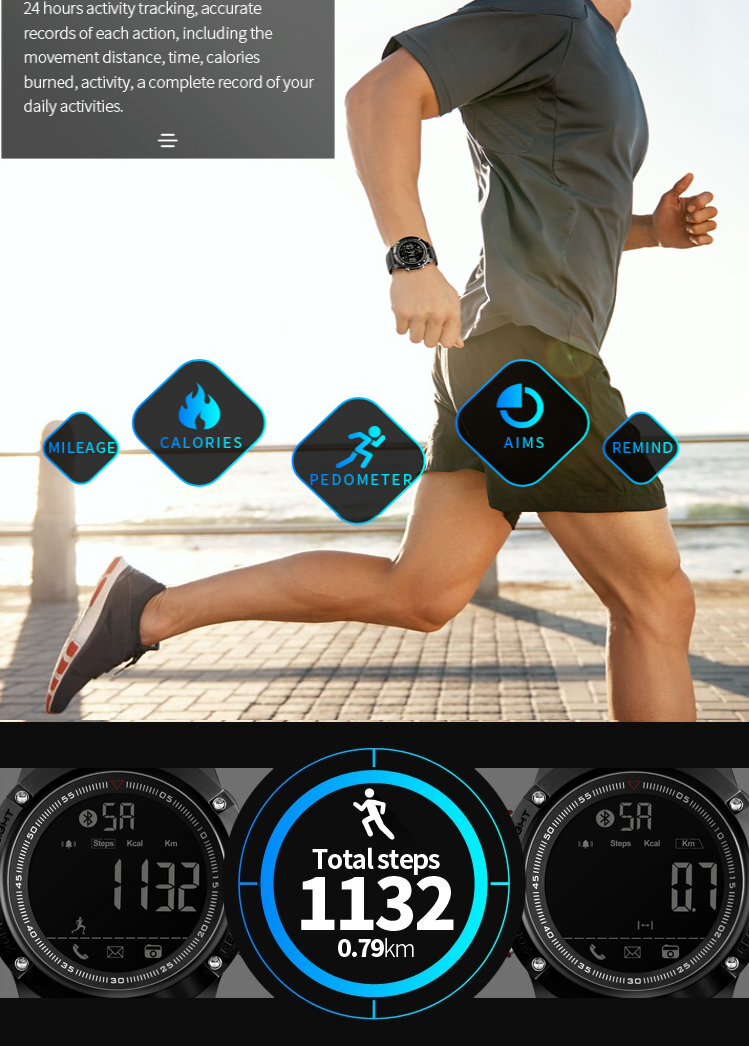 Thumbnail: SKMEI Smart Watch 1425 Men Bluetooth Sport 5 ATM Waterproof Watch