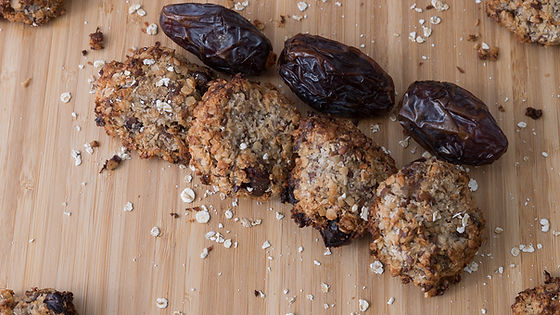 Havermoutkoekjes met kokos en dadel