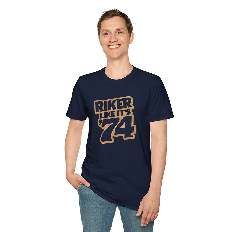 Thumbnail: Riker Like It's 74 Distressed Unisex Softstyle T-Shirt - FREE P&P - UK ONLY