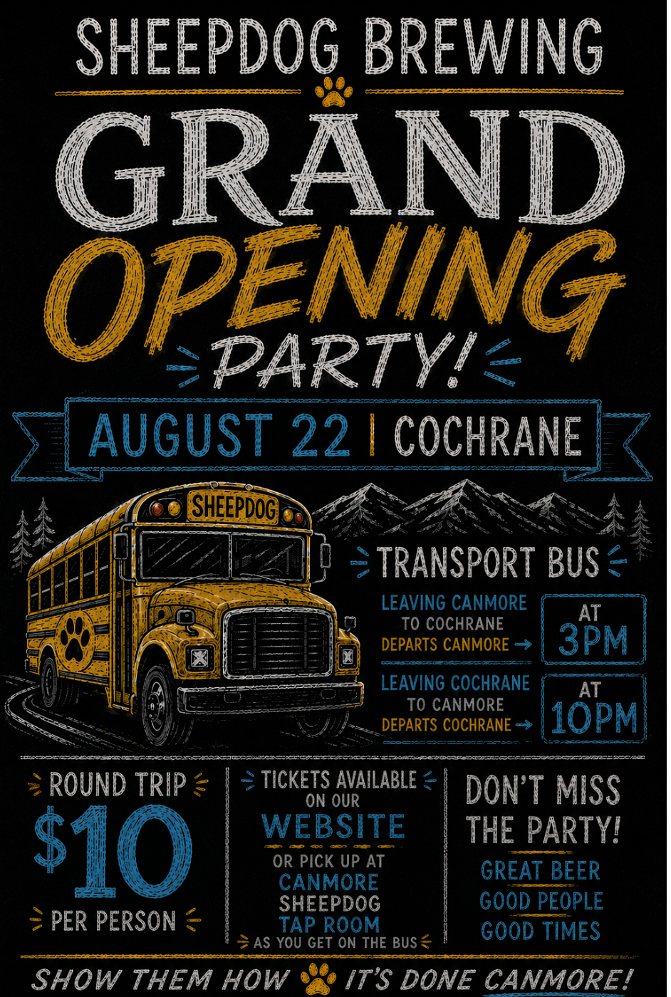 Grand Opening Shuttle Bus Canmore-Cochrane