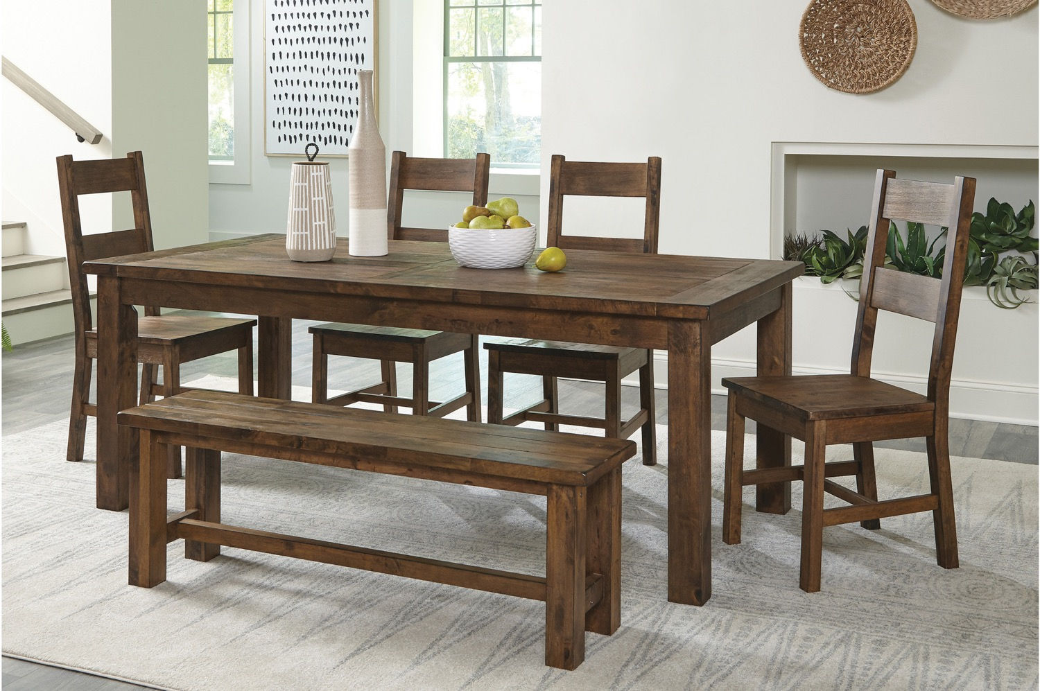 5pc Jerrick solid wood dining set
