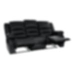 Thumbnail: Black double reclining sofa