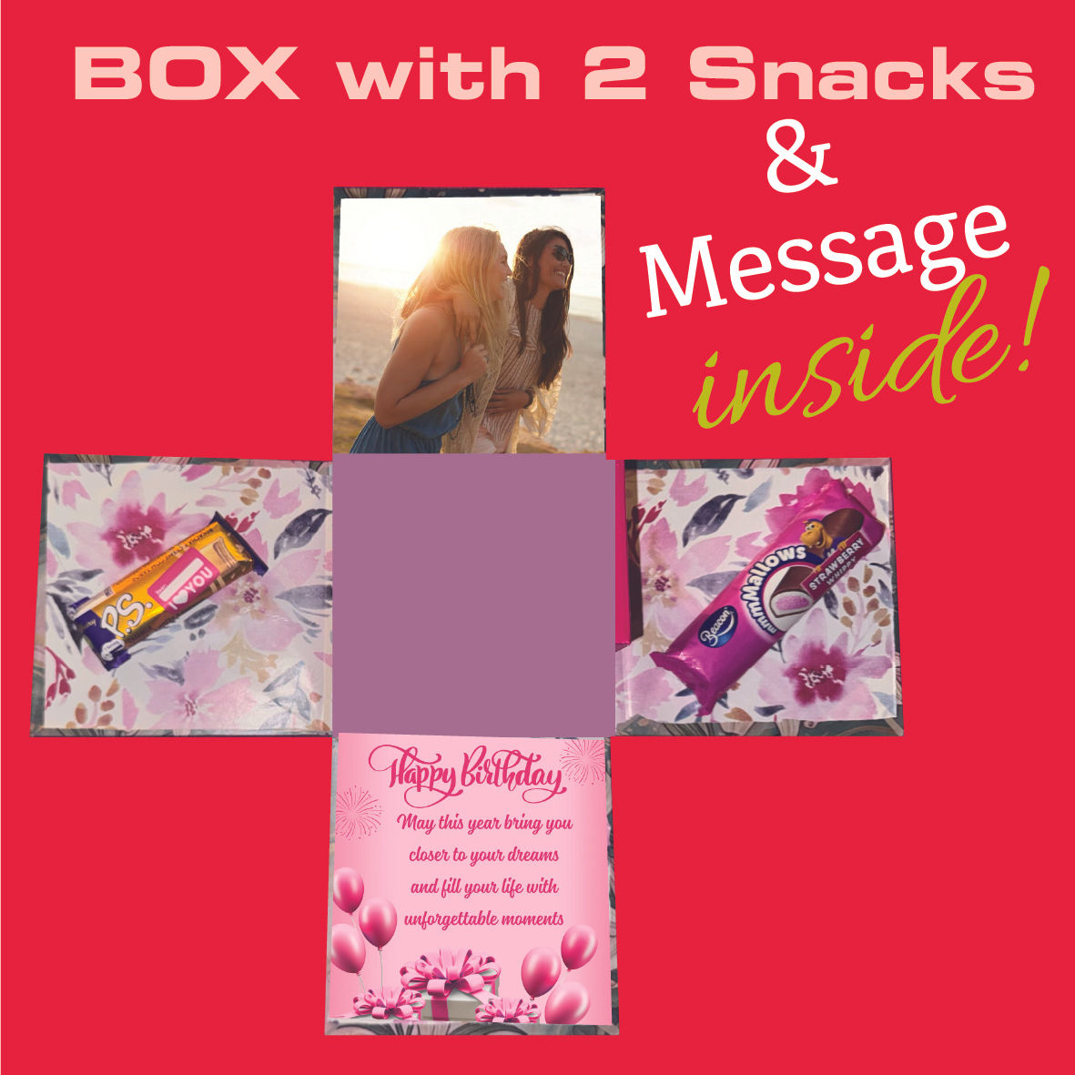 Gift Box + SNACK + Messages Custom made