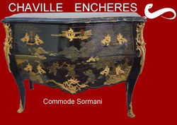 CHAVILLE ENCHERES 5 JUIN COMMODE SORMANI.
