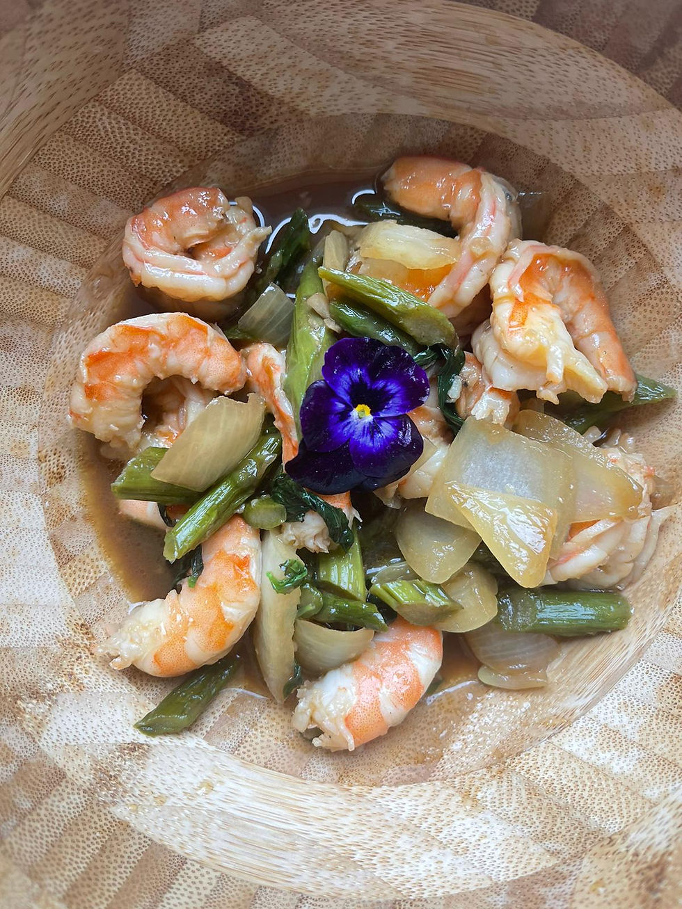 Crevettes basilic thai image