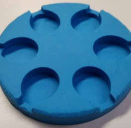 produto final do molde impresso em 3D para pirulitos