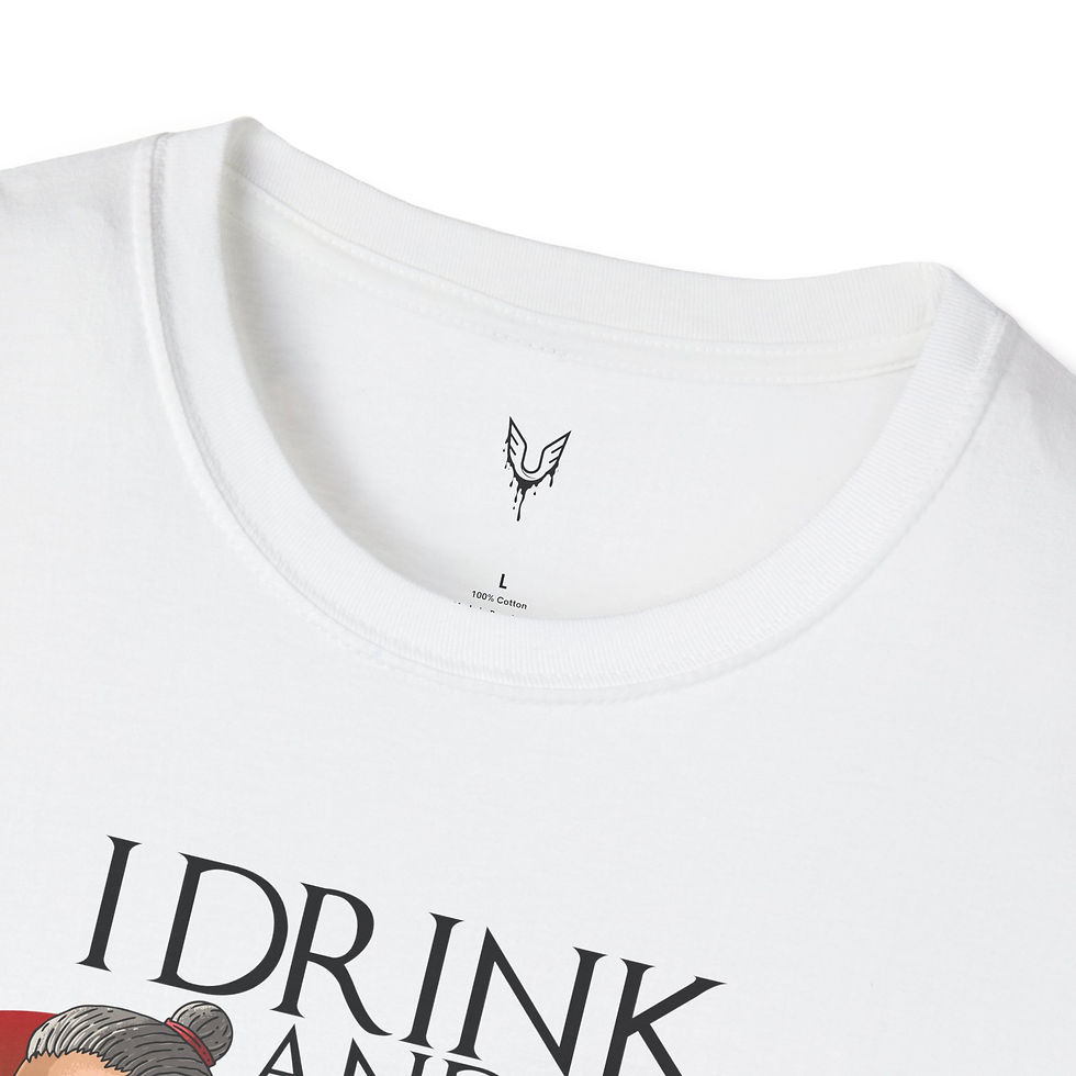 Thumbnail: Funny Unisex T-Shirt with 'I Drink and Know Nothing' Design