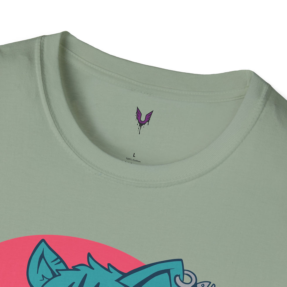 Thumbnail: Cool DJ Cat Unisex Softstyle T-Shirt - Funky Music Vibe