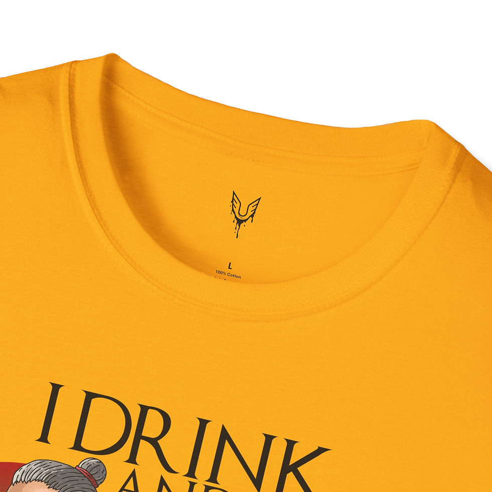 Thumbnail: Funny Unisex T-Shirt with 'I Drink and Know Nothing' Design
