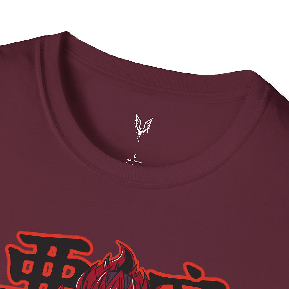 Thumbnail: Akuma Bold Graphic Tee for Anime Fans, Unisex Softstyle T-Shirt