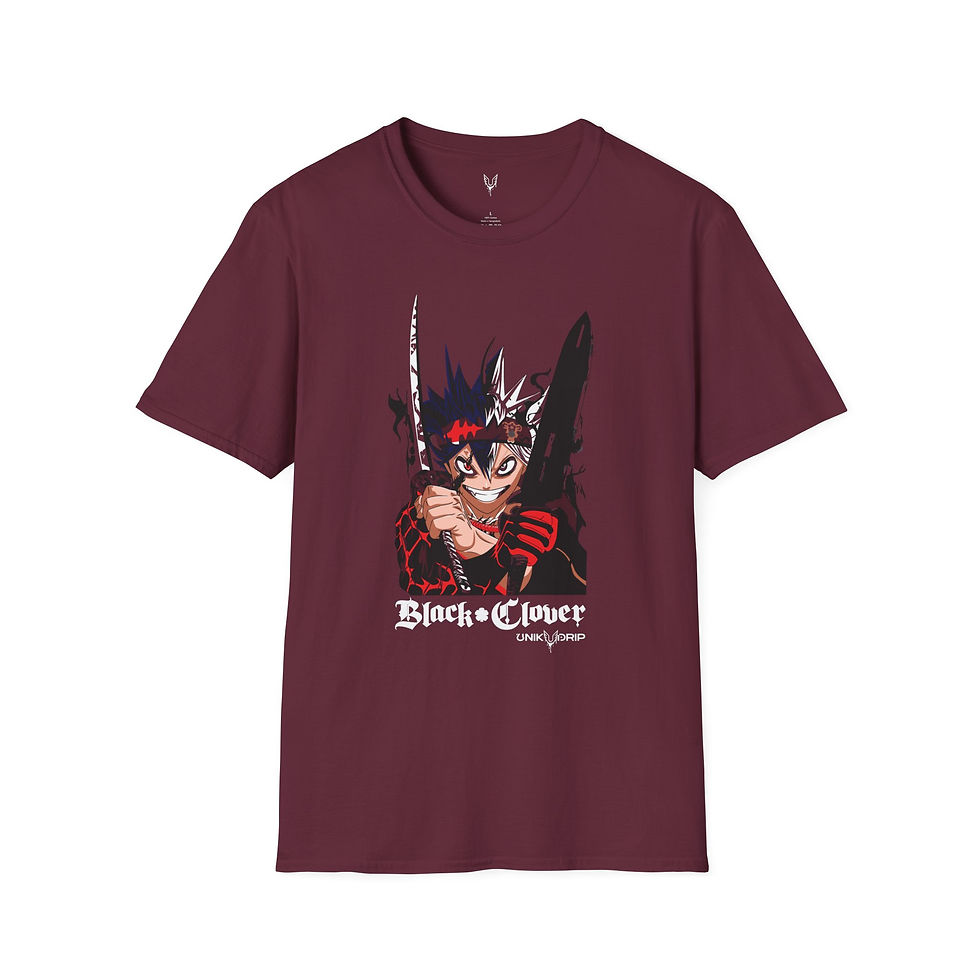 Thumbnail: Unisex Softstyle T-Shirt - Black Clover Anime Design