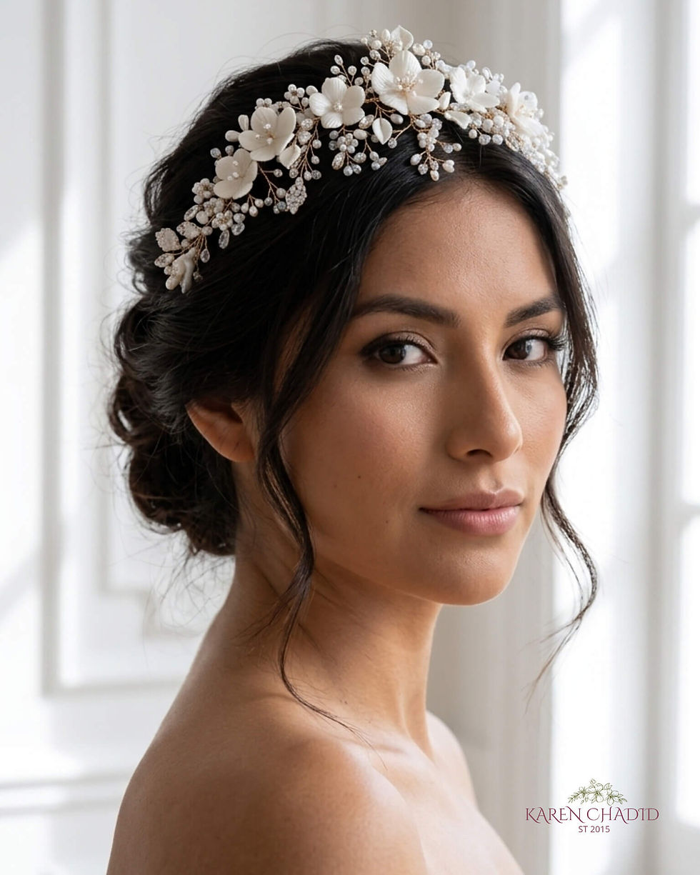 Miniatura: Tiara o tocado Jardín Eterno