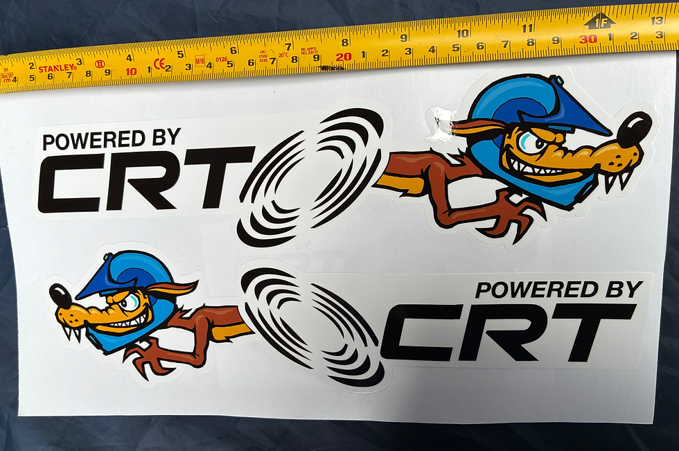Thumbnail: CRT 'Spinning Wolf' Stickers