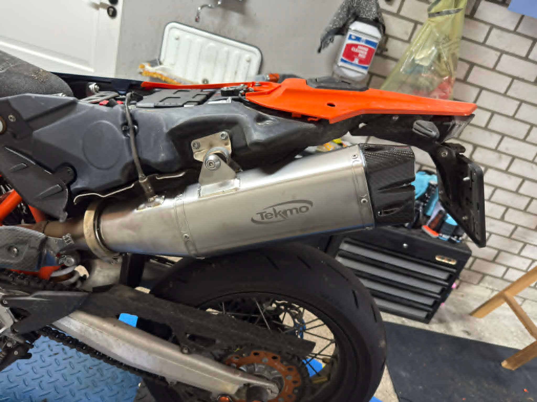 2026 Tekmo Racing 690701 Titanium Dual-Core Silencer