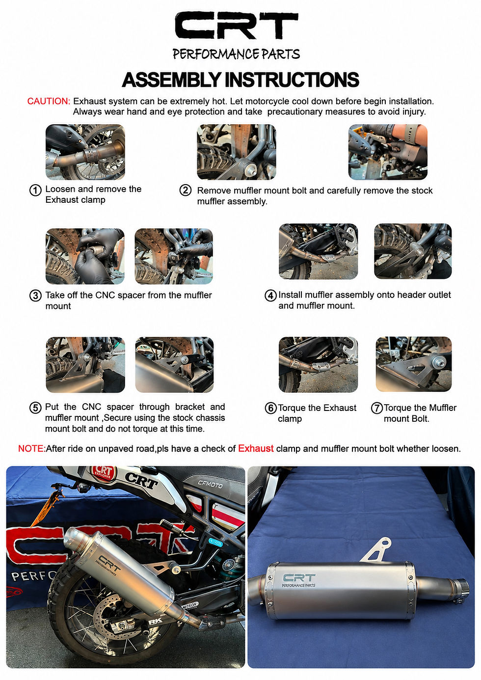 Thumbnail: CRT Performance, CFmoto 450MT Rallye Dual Exit Silencer
