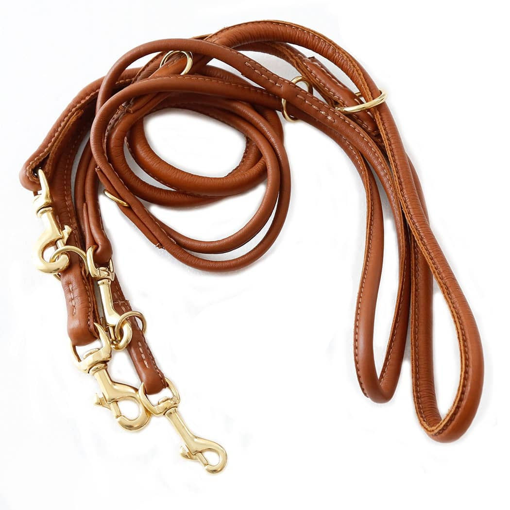 LEDERLEINE RUND COGNAC