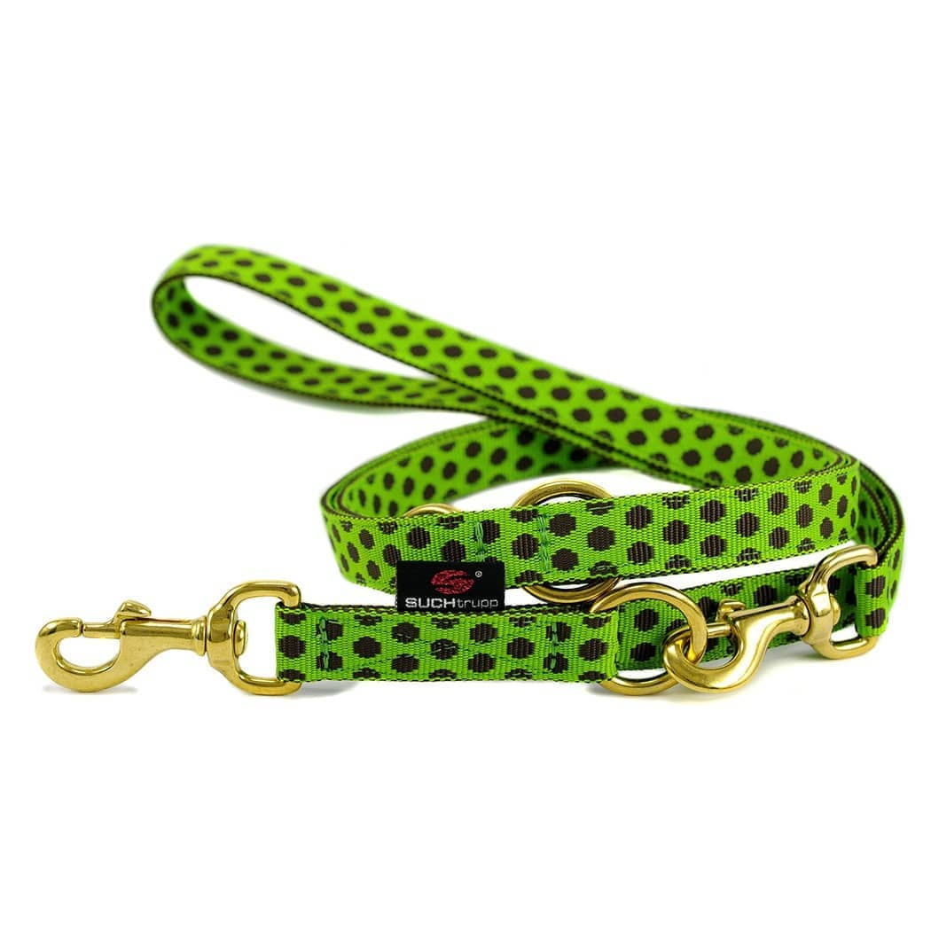 LEINE “DOTS LIME GREEN & BROWN”
