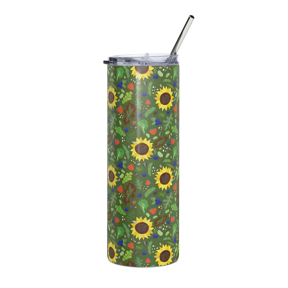Thumbnail: Superfood Salad Green Stainless Steel Tumbler