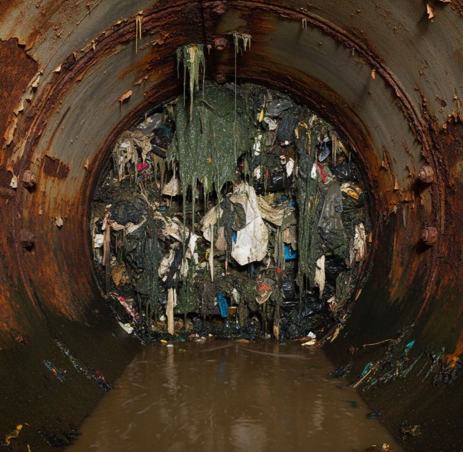 Faulty Material Blocks Sewer Lines