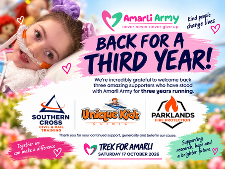 Back for a Third Year - Thank You to Three Incredible Supporters